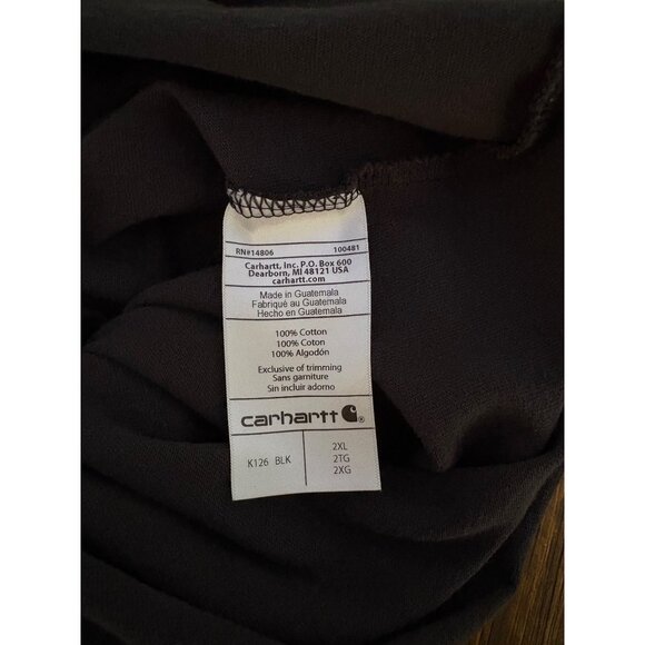 CARHARTT LOOSE FIT MENS PLUS SIZE BIG & TALL 2XL BLACK SHIRT LONG SLEEVE POCKET - Picture 8 of 8